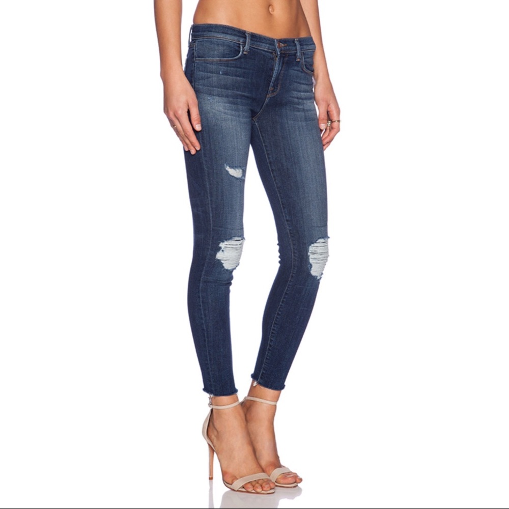 J Brand Mid-Rise Cropped Skinny Troublemaker Jeans - Picture 7 of 8